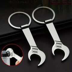 Portable Keychain Bottle Opener Wrench Shape Metal Material