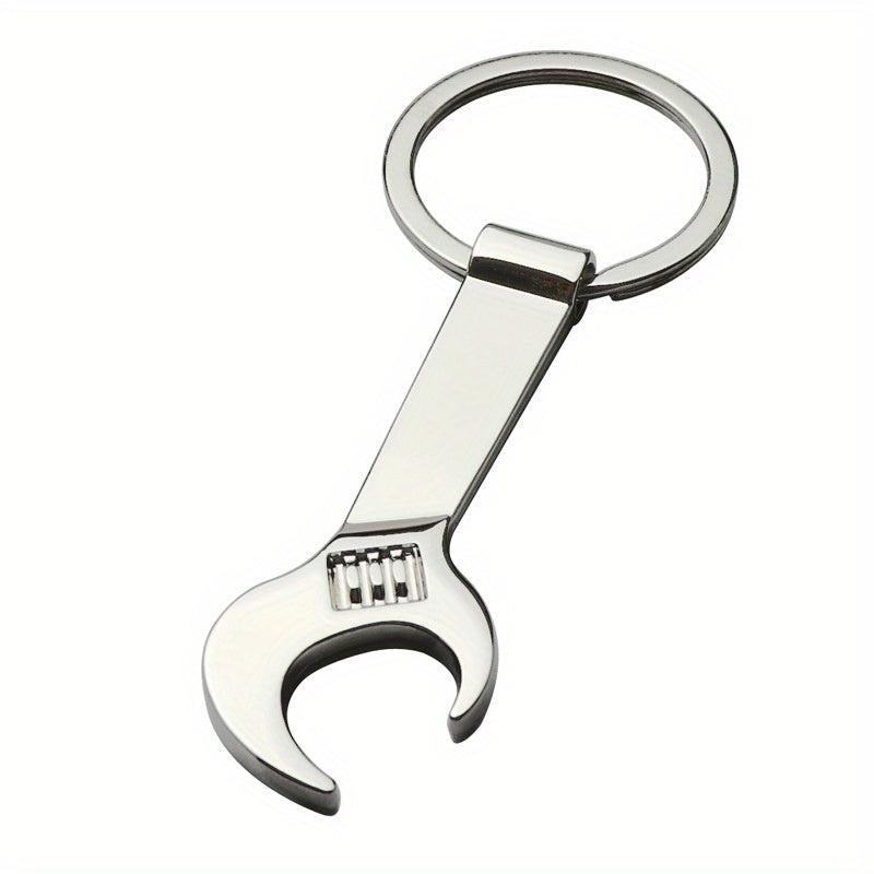 Portable Keychain Bottle Opener Wrench Shape Metal Material