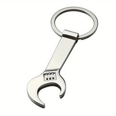 Portable Keychain Bottle Opener Wrench Shape Metal Material