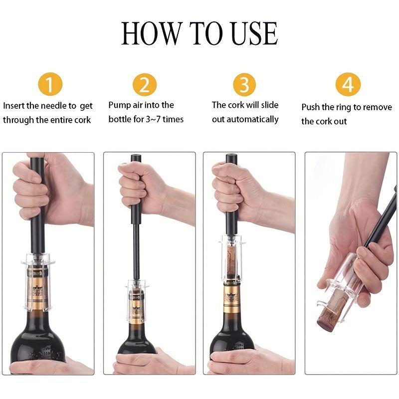 Plastic Wine Air Pressure Pump Opener Needle Cork Remover