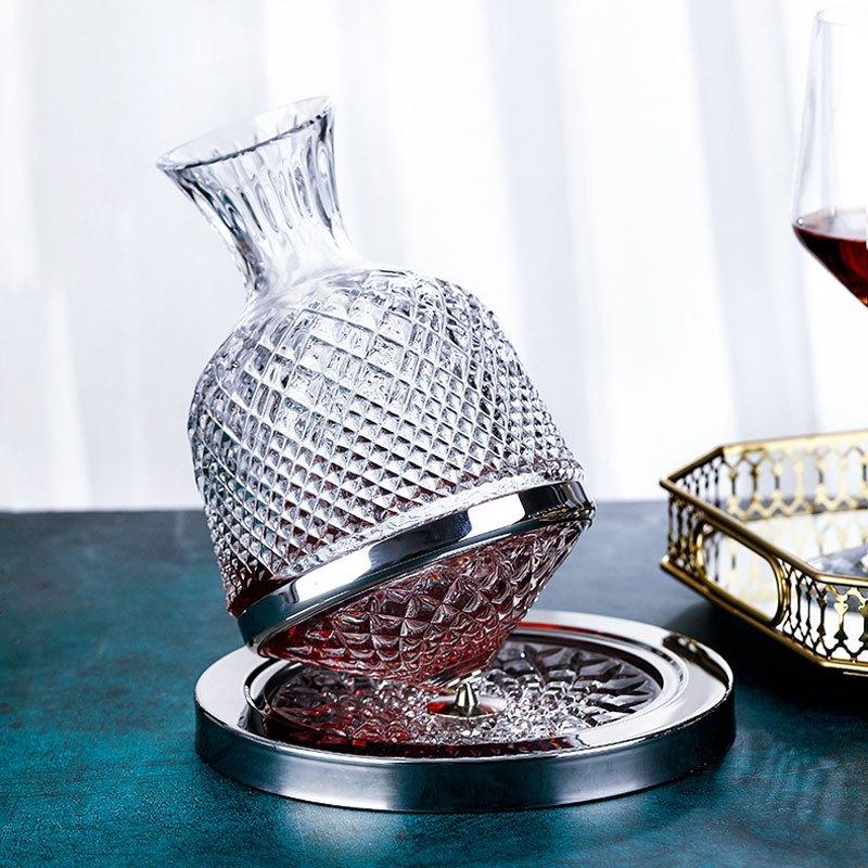 Glass Wine Decanter Tumbler Dispenser Crystal Glass Wine Aerator Mirror Jug