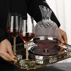Glass Wine Decanter Tumbler Dispenser Crystal Glass Wine Aerator Mirror Jug