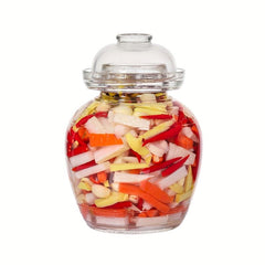 Chinese Glass Pickle Jar 1500ml Fermentation Jar with Water Seal