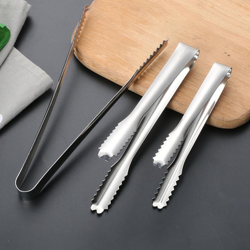 Stainless Steel Ice Cube Bartender Ice Clip 6in Barbecue Sugar Cube Clip