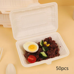 50pcs Disposable Takeout Box for Food Packaging and Storage