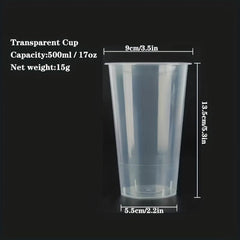 50pcs Large Capacity Textured Frosted Cups Disposable Drinking