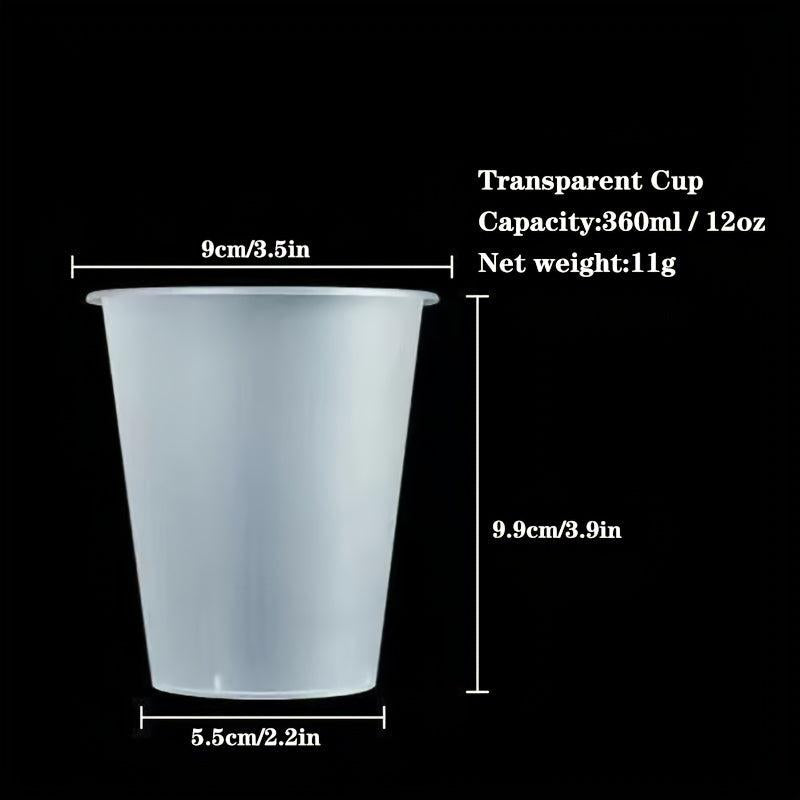 50pcs Large Capacity Textured Frosted Cups Disposable Drinking