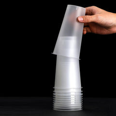 50pcs Large Capacity Textured Frosted Cups Disposable Drinking