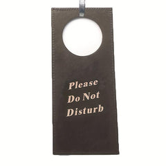 PU Leather Double sided Door Sign Room Cleaning Label