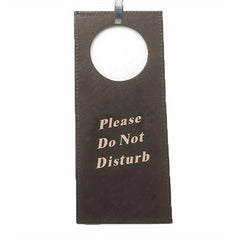 PU Leather Double sided Door Sign Room Cleaning Label