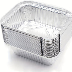 10PCS Disposable Aluminum Foil Lunch Box Square Foil Pan Catering Baking