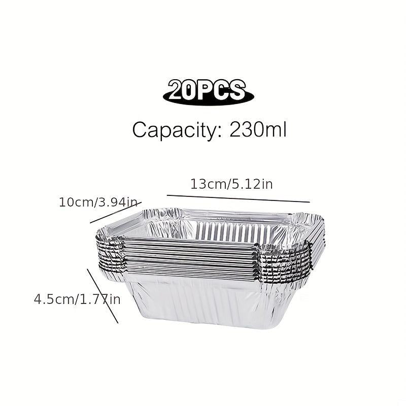 10PCS Disposable Aluminum Foil Lunch Box Square Foil Pan Catering Baking
