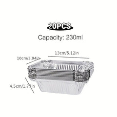 10PCS Disposable Aluminum Foil Lunch Box Square Foil Pan Catering Baking