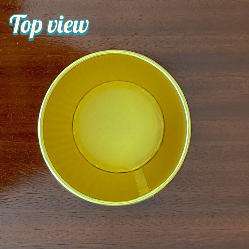 25pcs 6oz Disposable Golden Paper Cups for Beverages