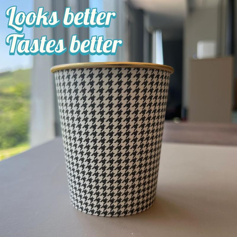 25pcs 6oz Disposable Golden Paper Cups for Beverages