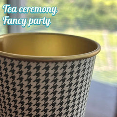 25pcs 6oz Disposable Golden Paper Cups for Beverages