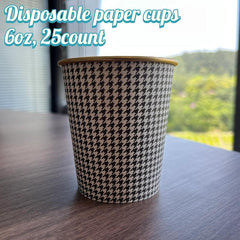 25pcs 6oz Disposable Golden Paper Cups for Beverages