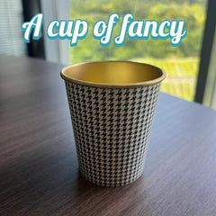 25pcs 6oz Disposable Golden Paper Cups for Beverages