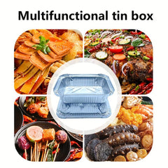 30pcs Disposable Lunch Box Takeout Box Baking Mold Barbecue Box
