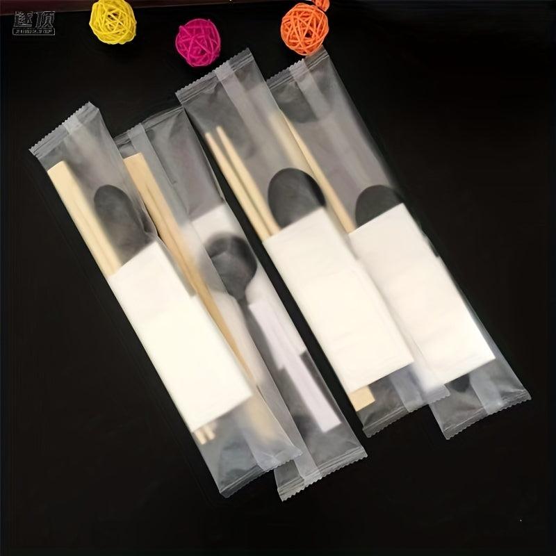 Disposable Tableware Set with Bamboo Chopsticks and Spoon