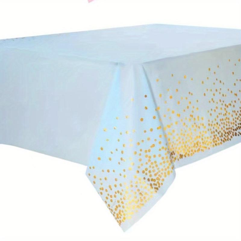 Disposable Tablecloth With Golden Dot for Bridal Shower