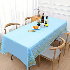 Disposable Tablecloth With Golden Dot for Bridal Shower