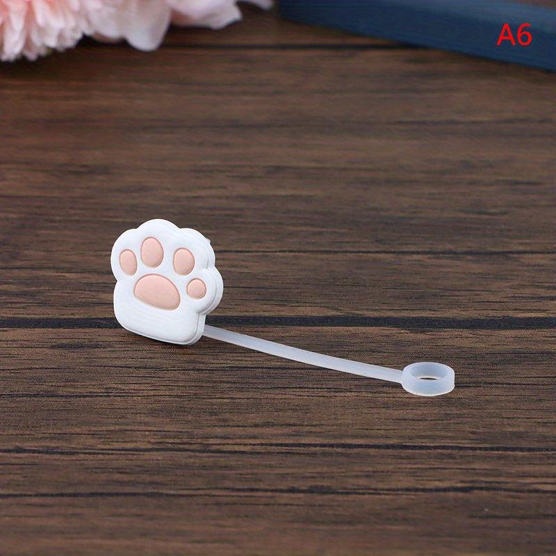1pc Christmas Silicone Straw Tips Plant Straw Lids Reusable Drinking Dust Covers