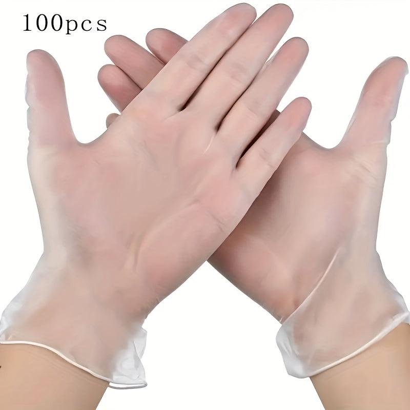 100 Disposable Clear Vinyl Gloves Powder Latex TPE Glove