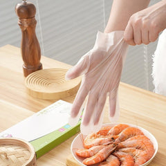 100pcs Disposable Plastic Gloves for Cooking and Cleaning