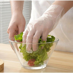 100pcs Disposable Plastic Gloves for Cooking and Cleaning