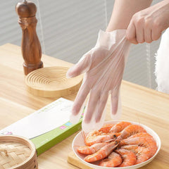100pcs Disposable Plastic Gloves for Cooking and Cleaning