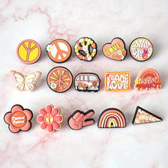 15pc Peace Love Butterfly Straw Toppers for Tumblers - Dust proof Straw Plug