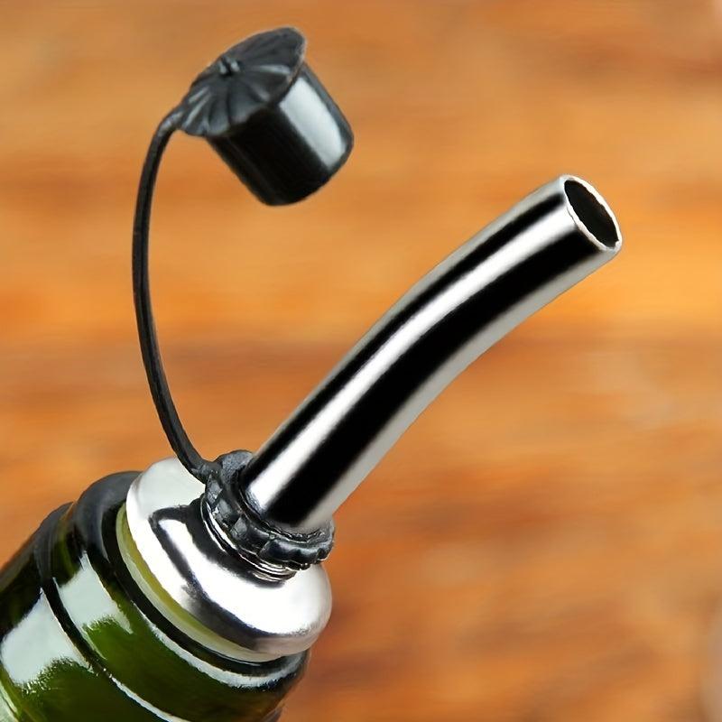 2pcs Stainless Steel Pourers Speed Wine Bottle Pourer Olive And Vinegar