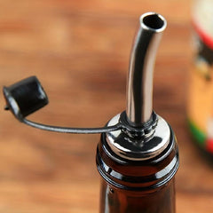 2pcs Stainless Steel Pourers Speed Wine Bottle Pourer Olive And Vinegar
