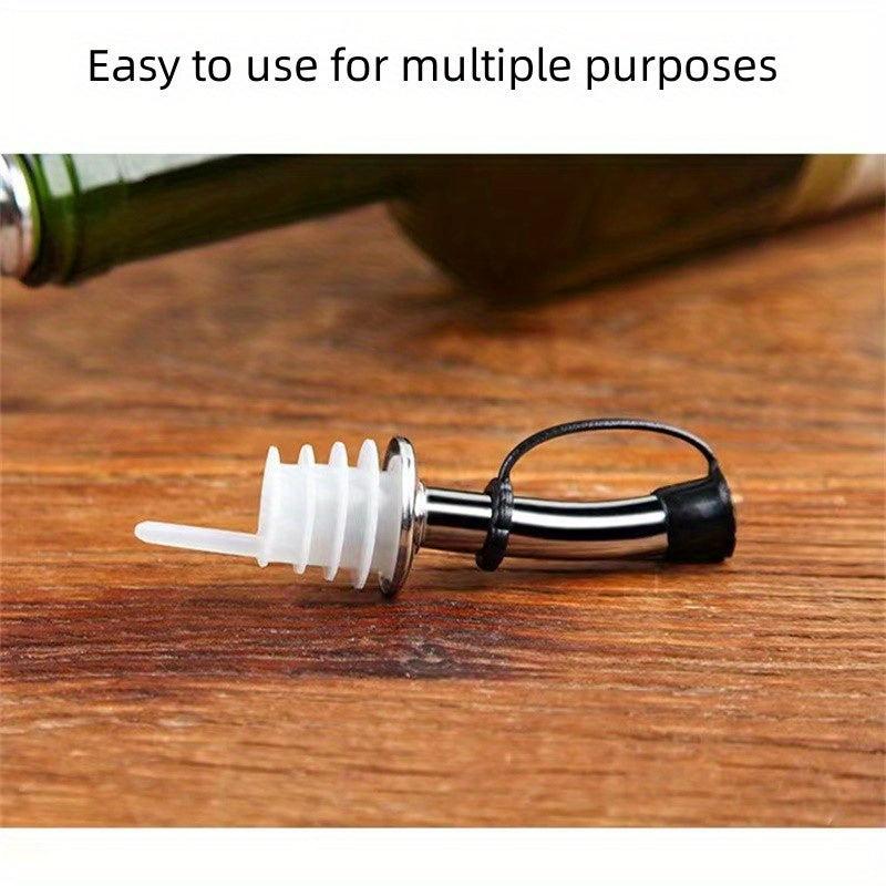 2pcs Stainless Steel Pourers Speed Wine Bottle Pourer Olive And Vinegar