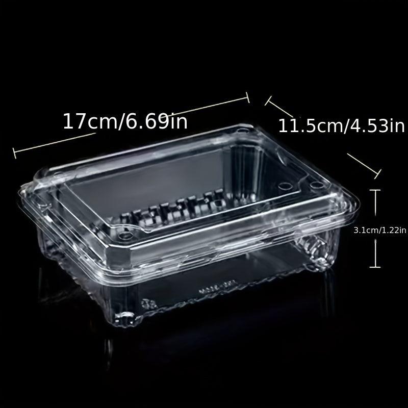 50pcs Plastic Hinged Noodle Container To Go