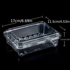 50pcs Plastic Hinged Noodle Container To Go