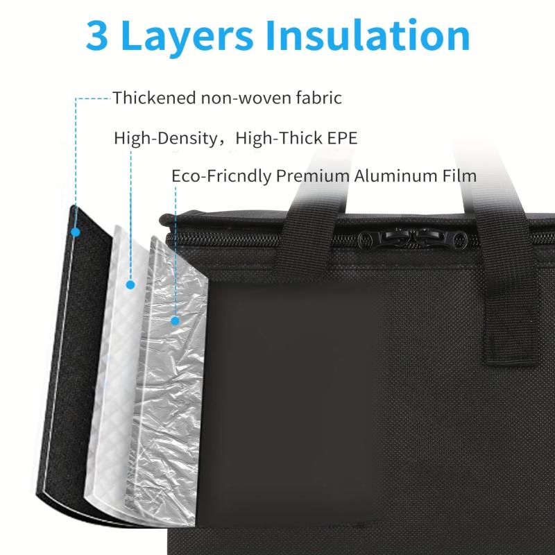 2pcs Supermarket Shopping Storage Bag Insulation Bag for Camping Picnic Food