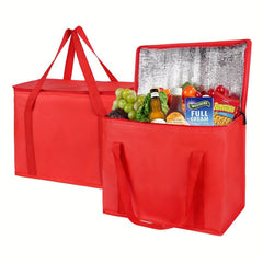 2pcs Supermarket Shopping Storage Bag Insulation Bag for Camping Picnic Food