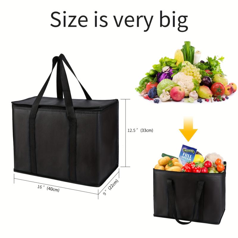 2pcs Supermarket Shopping Storage Bag Insulation Bag for Camping Picnic Food