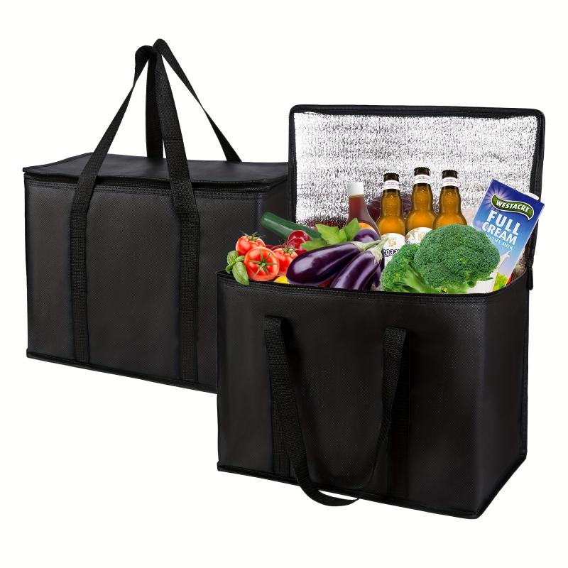 2pcs Supermarket Shopping Storage Bag Insulation Bag for Camping Picnic Food