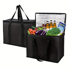 2pcs Supermarket Shopping Storage Bag Insulation Bag for Camping Picnic Food