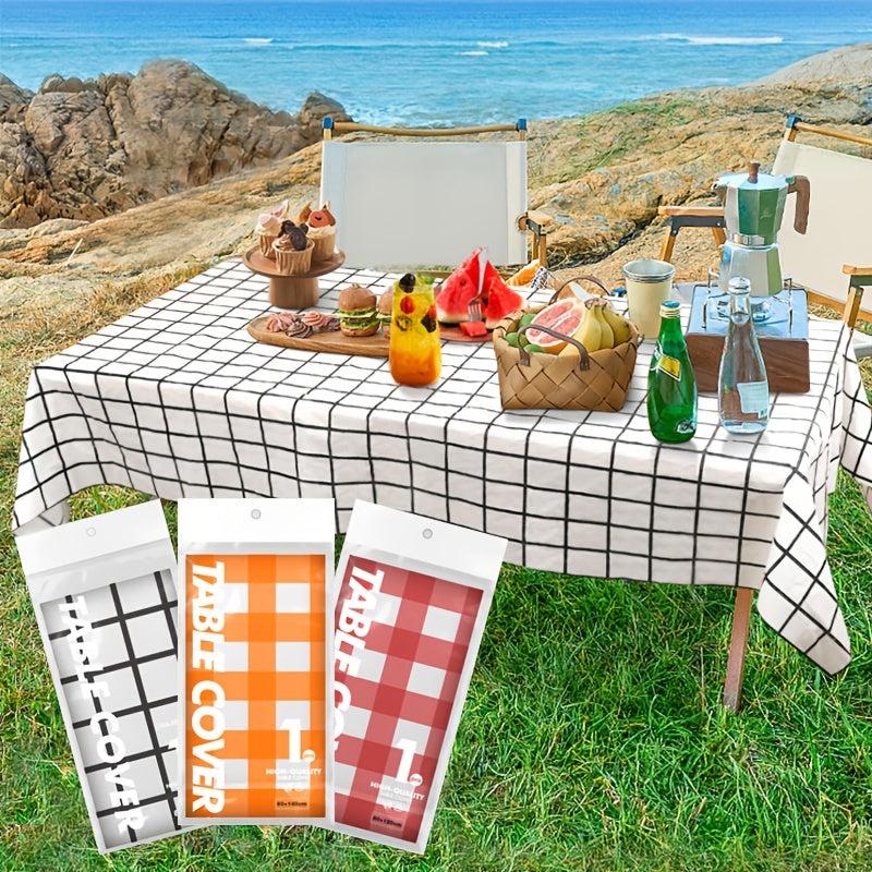 6pcs Disposable Tablecloth Outdoor Camping Floor Mat Waterproof Picnic Mat
