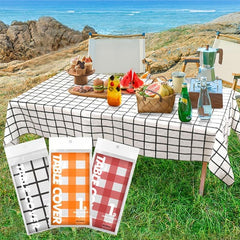 6pcs Disposable Tablecloth Outdoor Camping Floor Mat Waterproof Picnic Mat
