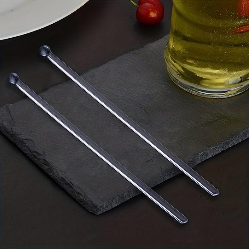 100pcs Disposable Acrylic Swizzle Sticks Cocktail Stirrers for Party Wedding