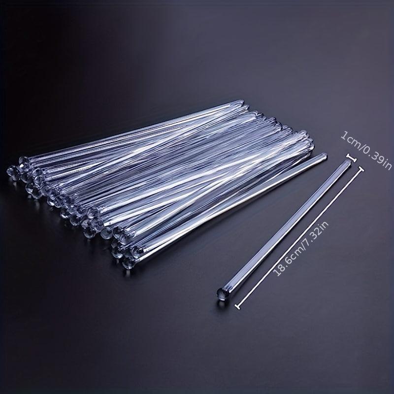 100pcs Disposable Acrylic Swizzle Sticks Cocktail Stirrers for Party Wedding