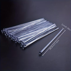 100pcs Disposable Acrylic Swizzle Sticks Cocktail Stirrers for Party Wedding