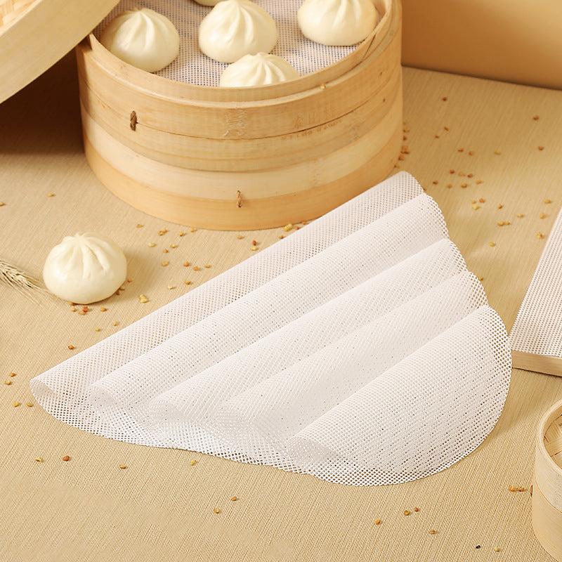 10pcs Silicone Steamer Cloth Reusable Liners For Bamboo Steamer Kitchen Gadgets