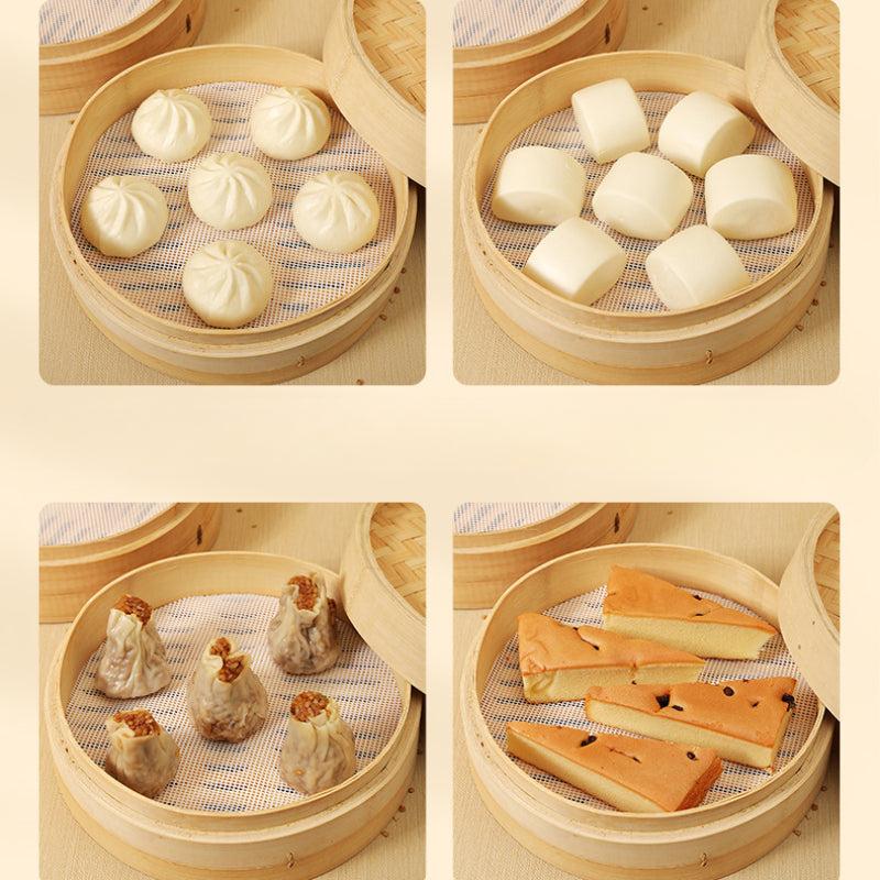 10pcs Silicone Steamer Cloth Reusable Liners For Bamboo Steamer Kitchen Gadgets