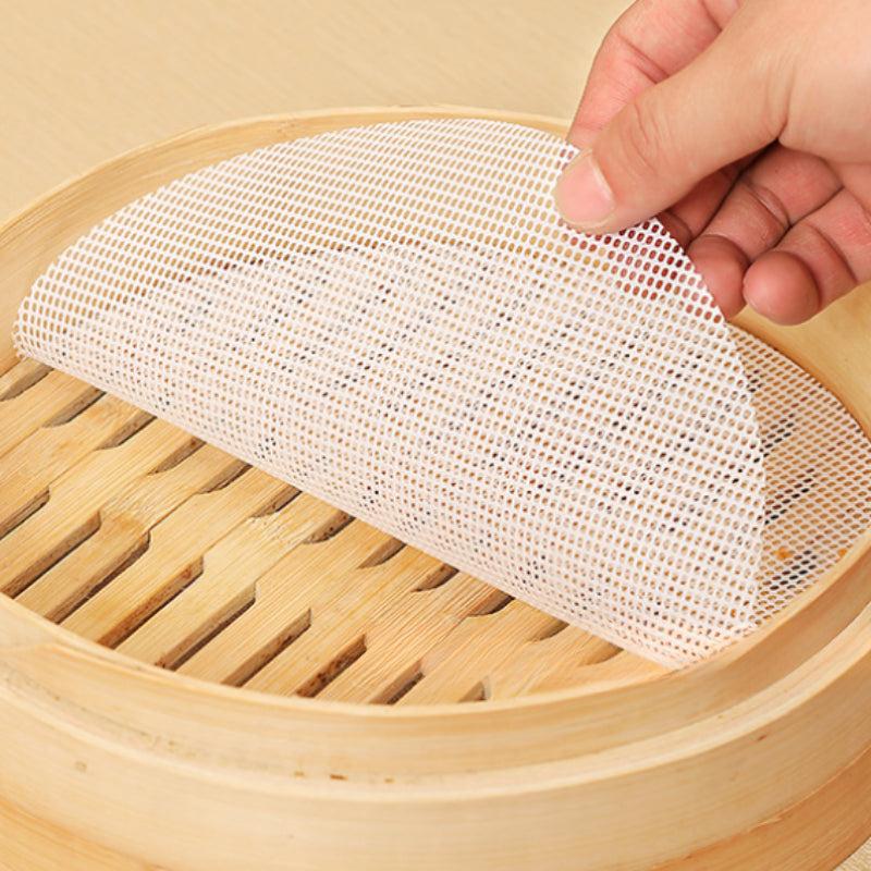 10pcs Silicone Steamer Cloth Reusable Liners For Bamboo Steamer Kitchen Gadgets
